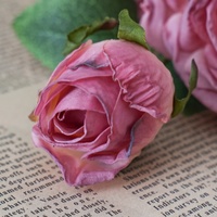 Bouquet de fleurs artificielles de luxe multi-roses à bords brûlés, style français, pour centre de table, idéal pour mariages, fêtes et décoration intérieure (vente en gros)