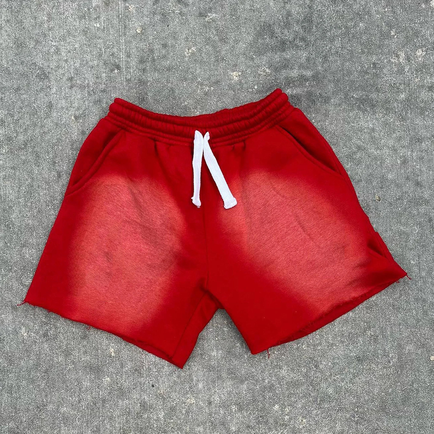 【oan】Plain Pigment Setup Shorts Moon Laser Denim Bermudas • Marine Serre