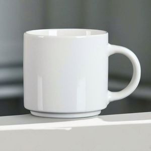 แก้วเซรามิกสีพื้นเรียบง่ายสำหรับนม กาแฟ หรือเครื่องดื่มในออฟฟิศ - Product Image 3