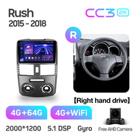 TEYES CC3 2K araç DVD oynatıcı oyuncu Toyota Rush 2015 - 2018 sağ el sürücü için 9 inç Android navigasyon araç DVD oynatıcı oyuncu 2 Din