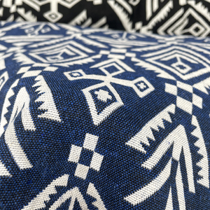 Afrique Classics Style Noir <span class=keywords><strong>Bleu</strong></span> Coton Jacquard Tissu Brocart Tissé pour Vêtement Rembourrage Sacs Chaussures-pour Garçons et Filles - Product Image 4