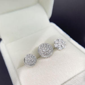 FOXI, модные ювелирные изделия, корейские серьги, позолоченные серебряные квадратные микро-серьги с фианитами - Product Image 4