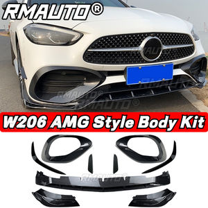 Kit carrosserie AMG W206 : Lame de pare-chocs avant, aileron arrière, séparateur de pare-chocs avant, canards, jupes latérales pour Mercedes Benz W206 2022+ Accessoires automobiles - Product Image 3