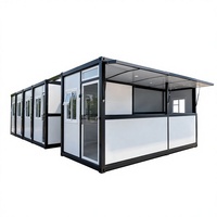 Kiosque pliable et extensible, café mobile préfabriqué modulaire, stand alimentaire extérieur pour parc, rue commerçante