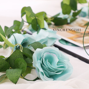 ดอกกุหลาบประดิษฐ์ XINCHENGZHI สีฟ้าทิฟฟานี่ 10 ดอกใหญ่ คุณภาพสูง เหมาะสำหรับตกแต่งงานแต่งงาน - Product Image 1