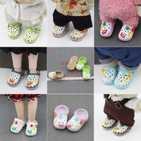 Chaussures de poupée en plastique 15CM, chaussures à trous pour poupée BJD, pantoufles, chaussures de plage pour poupée Labubu