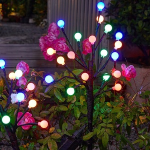 Outdoor <strong>Solar</strong> Powered Garden Lamp <strong>Small</strong> White Ball Standup <strong>Light</strong> Outside <strong>Solar</strong> Branch Stake <strong>Light</strong> with 20 Led <strong>Light</strong> Decorative - Product Image 4