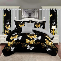 Ensemble de literie de luxe DL en polyester toutes saisons 12 pièces taille King avec taies d'oreiller et rideaux pour chambre à coucher – Vente en gros usine