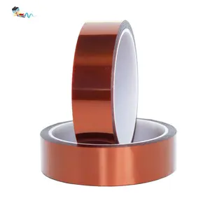 Amber Color Kaptons PET Polyester Film with Silicone Glue Self Adhesive Epoxy Resin Powder Coating Anodizing Masking Tape
