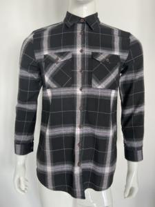 Alimens & soft-camisas informales de franela a cuadros para hombre, camisas de manga larga con botones hacia abajo, ajuste Regular - Product Image 3