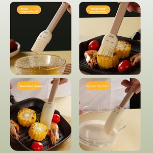 Outils de pâtisserie : Spatule à crème, pinceau pour le visage, pinceau à huile en silicone, racloir – Ensemble de deux pièces, compatible lave-vaisselle - Product Image 4