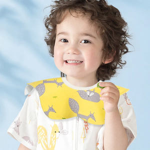 ผ้ากันเปื้อนเด็กอ่อนเนื้อมัสลินรูปทรงเมฆนุ่มพิเศษ สำหรับเด็กวัยหัดเดิน กันน้ำ ซับน้ำลาย พร้อมกระดุม - Product Image 2