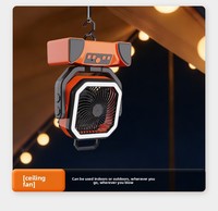 Ventilador Portátil para Camping con Logotipo Personalizado, 40000mAh, Linterna LED, 10 Pulgadas, Batería Recargable, Temporizador, para Exteriores