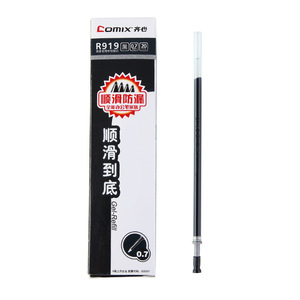 Comix R919 Recharge de stylo à encre gel noire 0,7 mm pour usage scolaire et professionnel, paquet de 20 - Product Image 1