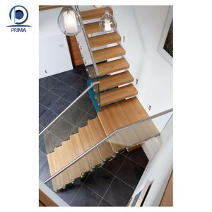 Scala galleggiante scala diritta a colori per interni di buona qualità con Design e disegno gratuiti - Product Image 4