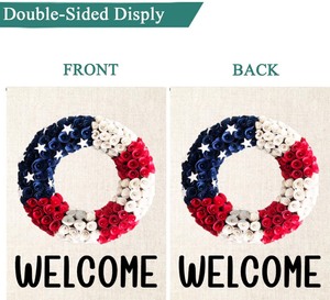 Drapeau de jardin pour le 4 juillet 12x18 Drapeaux américains double face pour le jour de l'indépendance pour les vacances à la ferme à l'extérieur - Product Image 2