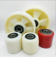 Roues de transpalette en polypropylène solide, nylon et PU, roues pivotantes durables pour la manutention des matériaux en entrepôt