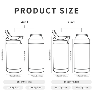 Chine Tasse à eau personnalisée Watersy 15oz 16oz 18/8 en acier inoxydable à double paroi isolée sous vide peut refroidisseur fête et randonnée gobelet - Product Image 4