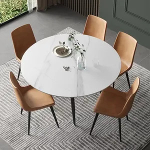 NOVA Bankett Multifunktion ale ausziehbare verstellbare runde Stretch White Slate Esstisch für Restaurant