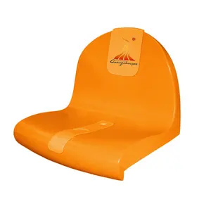 Color injection molded plastic Gym chair Sports arena seat with logo advertisement