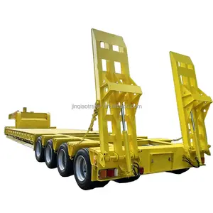 China Factory Price Hydraulic Extendable 3 Axle Low Bed Semi Truck Lowboy Trailer 60 Ton Trailers For South Africa