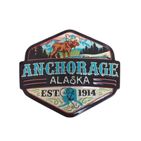 Logoson Vente en Gros Personnalisé Aller Randonnée Cadeaux Alliage de Zinc Montagne Escalade Ski Snowboard Bouteille Métal Réfrigérateur Aimants Souvenirs