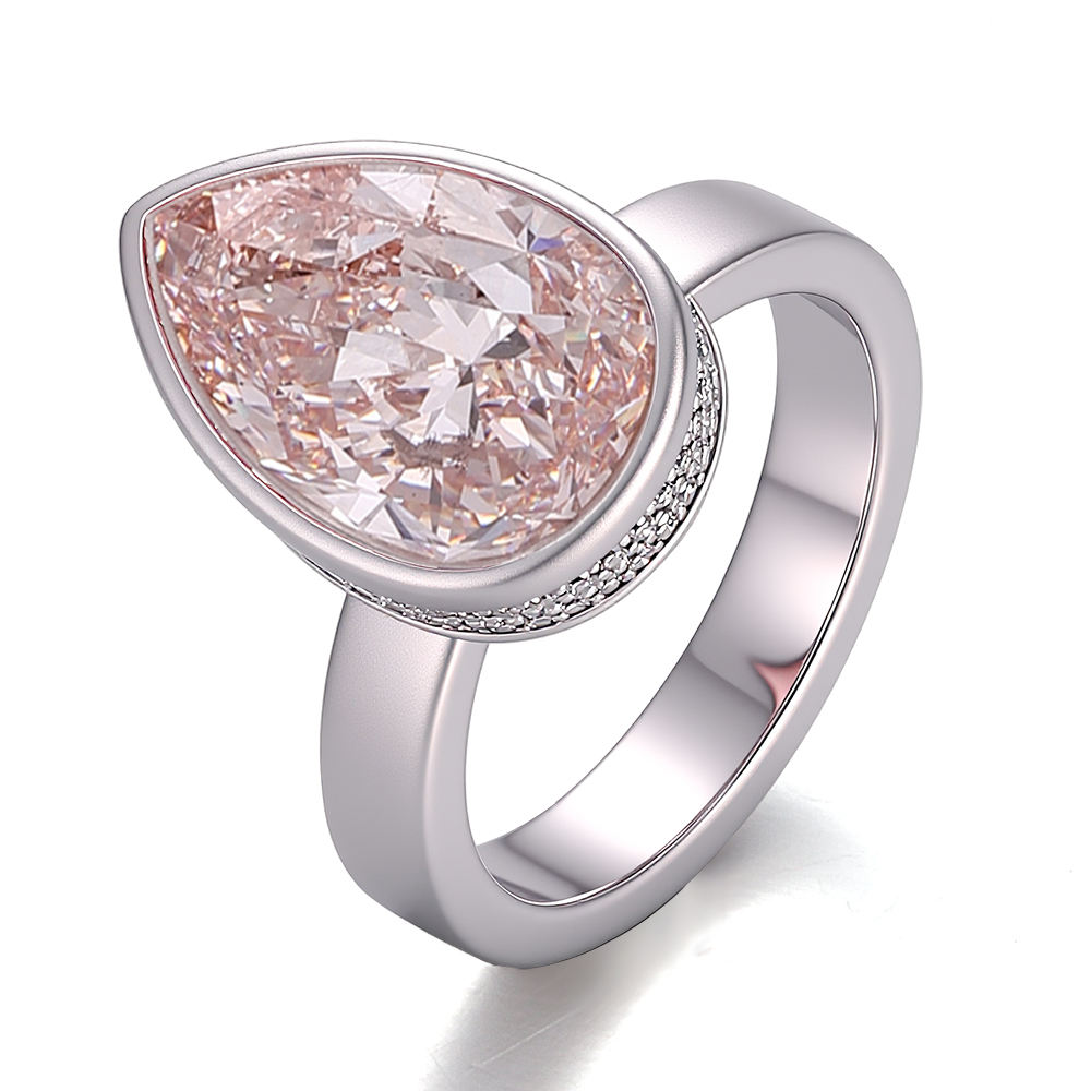 Real solid 14k gold lab diamond ring