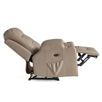 Fauteuil inclinable électrique en cuir moderne Geeksofa pour salon de beauté, avec porte-gobelet, pour salon