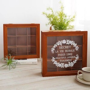 <b>Vintage</b> Solid Wood Jewelry <b>Box</b> Square 15x15x6cm Glass Lid Engraved Display Stand Watch Storage Desktop Organizer - Product Image 1