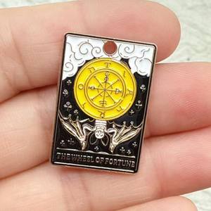 Charme de la mort, du soleil, de la lune et des étoiles pour la fabrication de bijoux, pendentif en émail pour collier, porte-clés, accessoires, fournitures de bricolage - Product Image 3