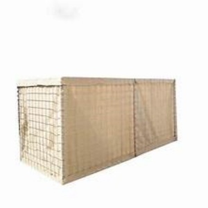 Cage anti-explosion en treillis métallique galvanisé soudé, barrière défensive <span class=keywords><strong>mobile</strong></span>, boucle de verrouillage, sac de sable détachable, anti-émeute - Product Image 3