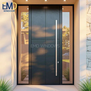 Portes d'entrée extérieures en aluminium, style français, avec verre, design moderne pour villa, isolation thermique - Product Image 5