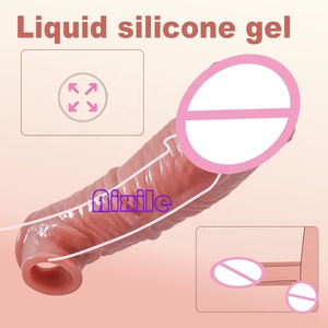 Extensor de Pene Realista, Funda para Pene, Retrasa <span class=keywords><strong>la</strong></span> Eyaculación, Mejora <span class=keywords><strong>la</strong></span> Erección, Juguetes Sexuales para Hombres Adultos, Funda de Extensión para Parejas - Product Image 6