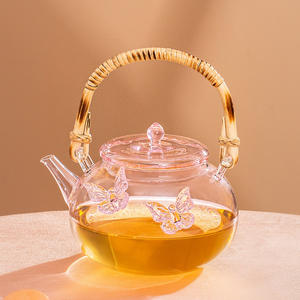 Nouvelle Arrivée 2025 – Théière en Verre Papillon Chauffante Haut de Gamme pour Femme avec Séparation Thé et Eau - Product Image 2
