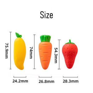 Große Größe Mango Erdbeer Karotte Fruchtform Radiergummi Student Kreatives Briefpapier Kindergarten Hübscher süßer Radiergummi - Product Image 5