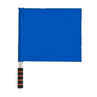 Arbitre Drapeau En Acier Inoxydable Commande Main Drapeau Rouge Signal Drapeau Éponge Poignée Performance Linesman Drapeau pour Football Football