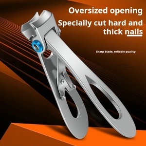 Chất lượng hàng đầu thép không gỉ Nail Clipper rộng hàm mở thêm lớn móng chân cắt Cutter - Product Image 2