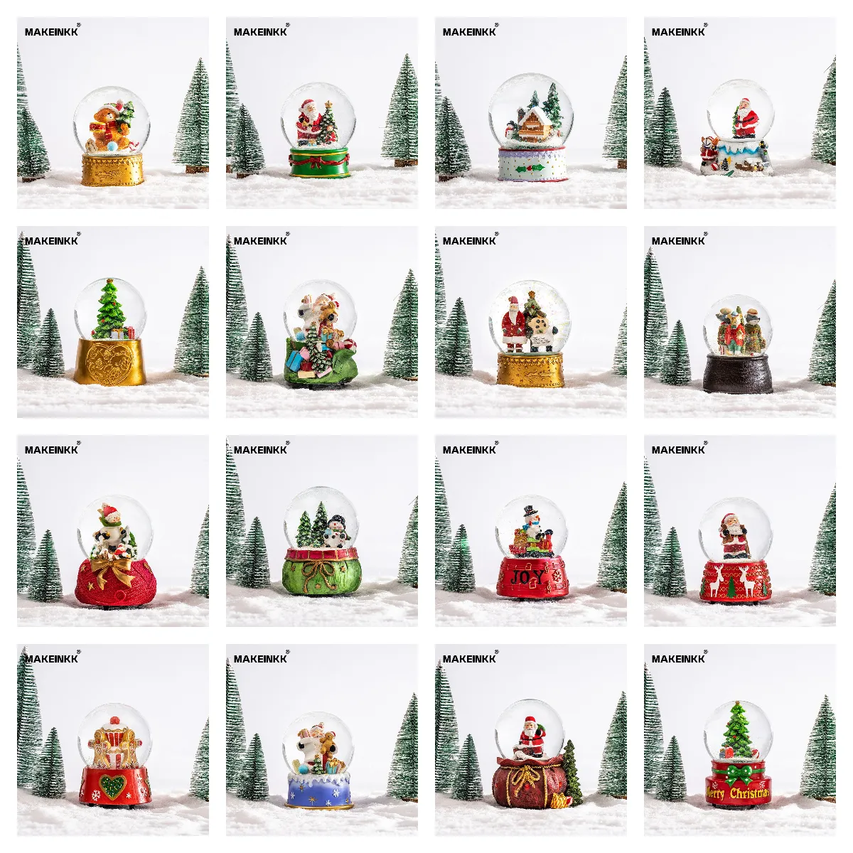 Individuelle Schneekugeln Resin Handwerk Christmas Snow Globe