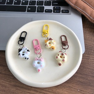 Llavero de donut de dibujos animados Cat Whiskerwonders, llaveros de pareja de <span class=keywords><strong>Estin</strong></span> y Alloy con cierre de langosta, colgante decorativo para bolso - Product Image 5