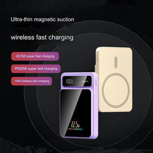Banque d'alimentation magnétique sans fil de haute qualité d'usine Chargeur de charge rapide portable haute capacité 10000mah et 5000mAh - Product Image 4