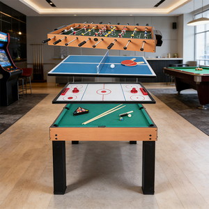 <span class=keywords><strong>Table</strong></span> de jeu d'intérieur 3-en-1 S.Q.F en MDF, multi-<span class=keywords><strong>jeux</strong></span>, billard, hockey sur air, portable, personnalisable - Product Image 3