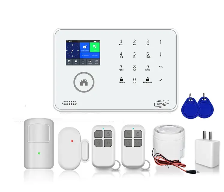 煙 + ガス漏れ検知器ワイヤレスtuya 4g wifi gsm家庭用盗難防止セキュリティアラームシステム