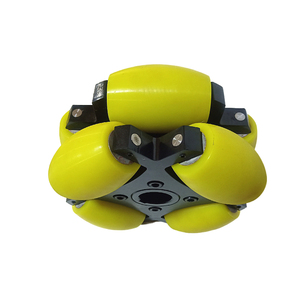Omni <strong>Wheels</strong> Heavy Duty <strong>Caster</strong> Furniture PU Yellow <strong>4</strong>-24 Inch Withstand Voltage Load-Bearing Wheelchair Omni Direction <strong>Wheel</strong> - Product Image 6