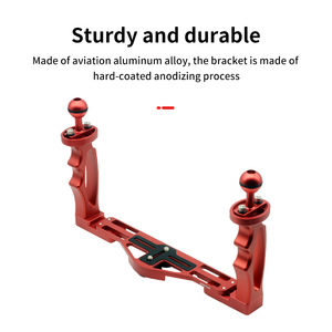 Support de plateau de poignée de caméra sous-marine Support de stabilisateur de poche vidéo en alliage d'aluminium à double poignée - Product Image 2