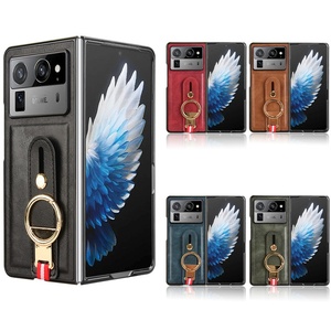 <span class=keywords><strong>Funda</strong></span> de teléfono con correa para la muñeca para Tecno Phantom V <span class=keywords><strong>Fold</strong></span> 2, Fundas de cuero PU, <span class=keywords><strong>Funda</strong></span> frontal y trasera dura mate Retro, Capa <span class=keywords><strong>Funda</strong></span> - Product Image 1