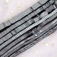Perles en pierre naturelle hématite, plaquettes carrées plates multicolores, espaceurs lâches pour la fabrication de bijoux, accessoires DIY pour bracelets et colliers AsVrai