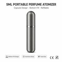 Atomizador de Perfume Recargable de Viaje de 5 ml con Fondo de Aluminio y Color Personalizado del Fabricante