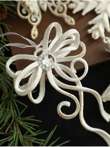 Retro Trắng Xmas Thiên Thần Treo Trang Trí Nội Thất Treo Giáng Sinh Bông Tuyết Đồ Trang Trí Cho Cây Giáng Sinh Mùa Đông Năm Mới Nguồn Cung Cấp Bên - Product Image 6