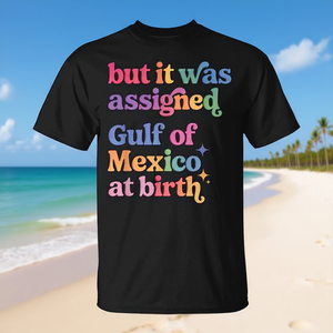 T-shirt unisex a maniche corte con girocollo, stampa digitale, design promozionale per adulti, Golfo del Messico, dal momento della nascita - Product Image 2