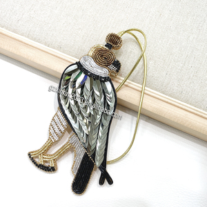 PH121 Nouveauté Patch Aigle en Strass Fait Main, Appliques Aigle et <span class=keywords><strong>Perroquet</strong></span> de Luxe Scintillantes, Breloque de Sac avec Anneau de Suspension - Product Image 4